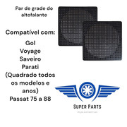 Par de Tela Grade do Alto-falante Porta Gol Saveiro Voyage Parati - linha quadrado G1