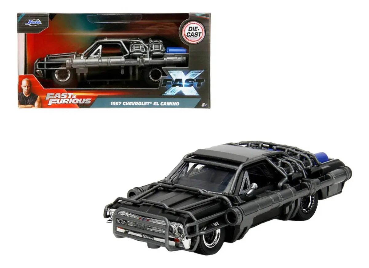 Chevrolet El Camino 1967 1:32 Preto Matt Black Fast And Furious Jada Toys 1/32