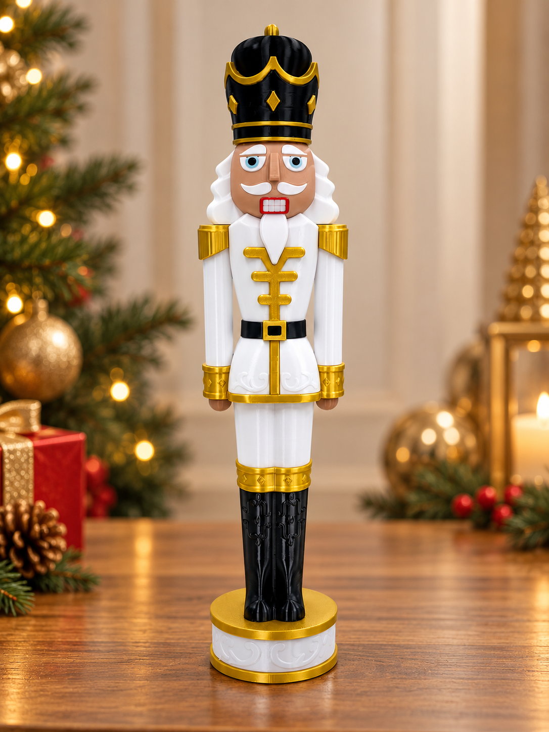 Quebra-Nozes Decorativo Natalino 38cm Produzido em 3D