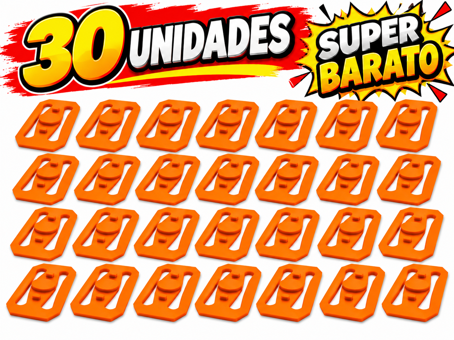 Kit 30 Conectores laranja para Pista Hot Wheels Compatível Impressão 3D