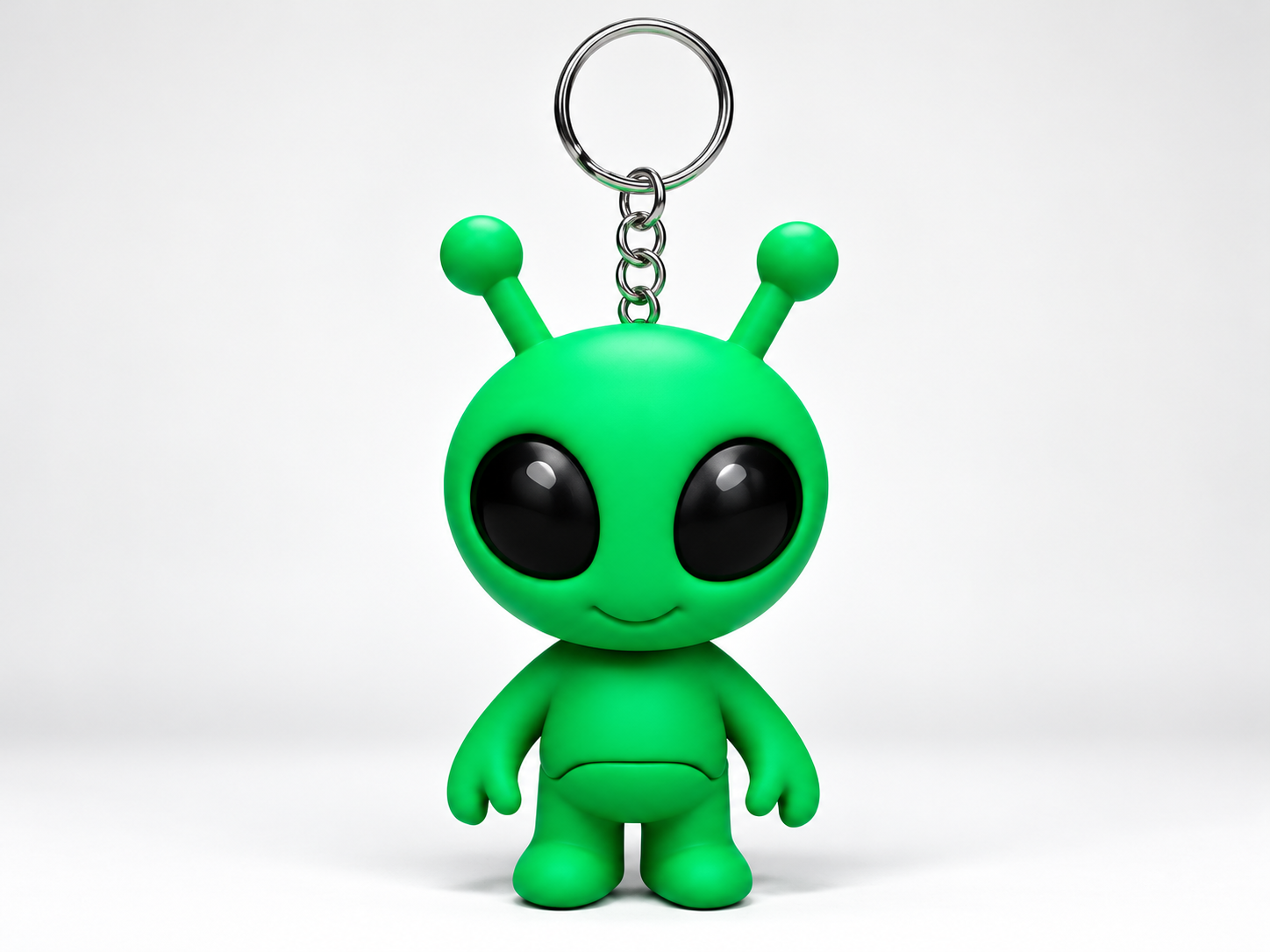 Chaveiro Alien Verde 3D Articulado Colecionável