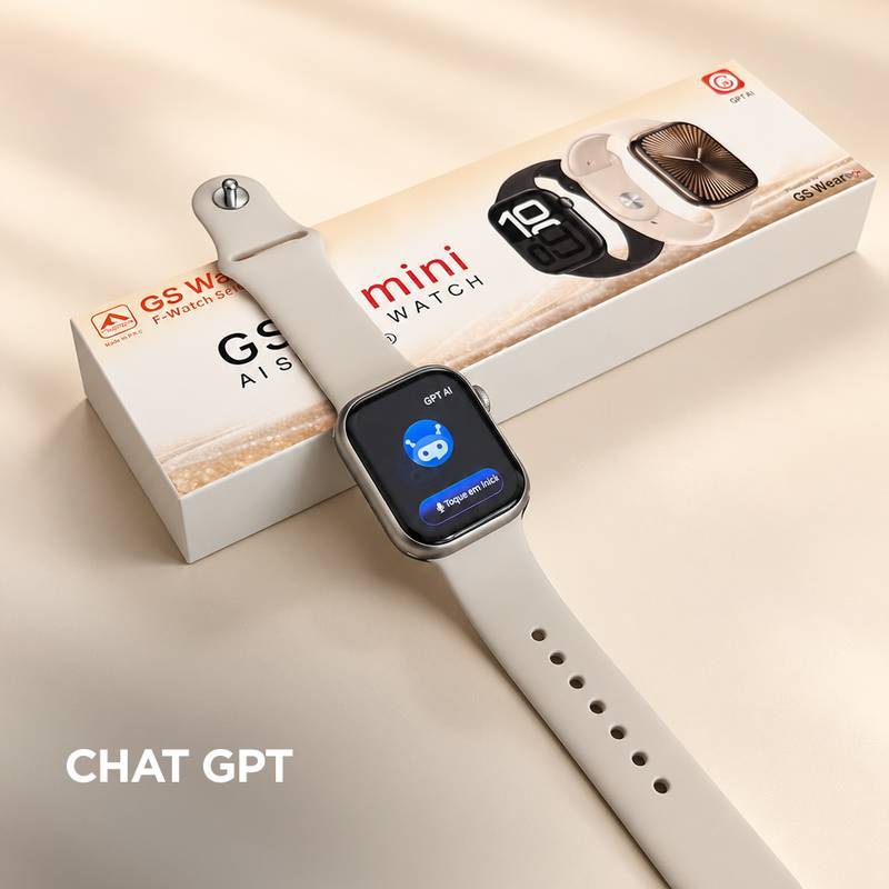 Smartwatch GSWEAR GS10 Mini 41mm Tela 1,75” IPS, Ligações, Ilha Dinâmica e IP67
