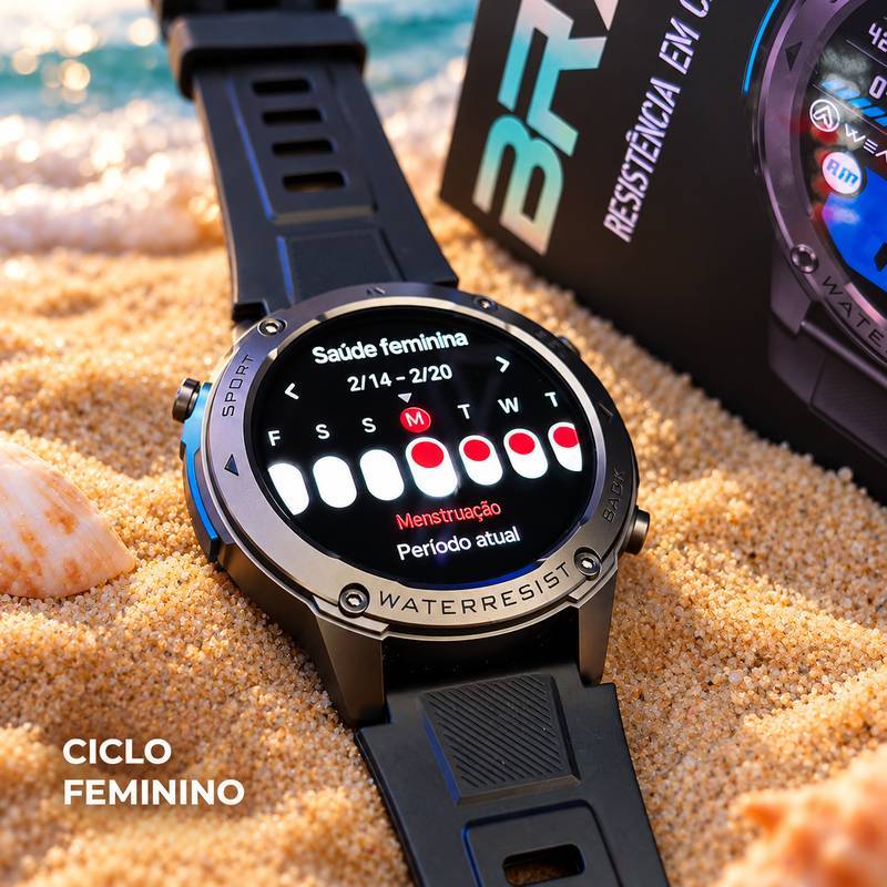 Smartwatch Wearzone BRAVE AMOLED 1,43” GPS Dual-Band L1+L5, 170+ Modos Esportivos, 5 ATM e IP69K