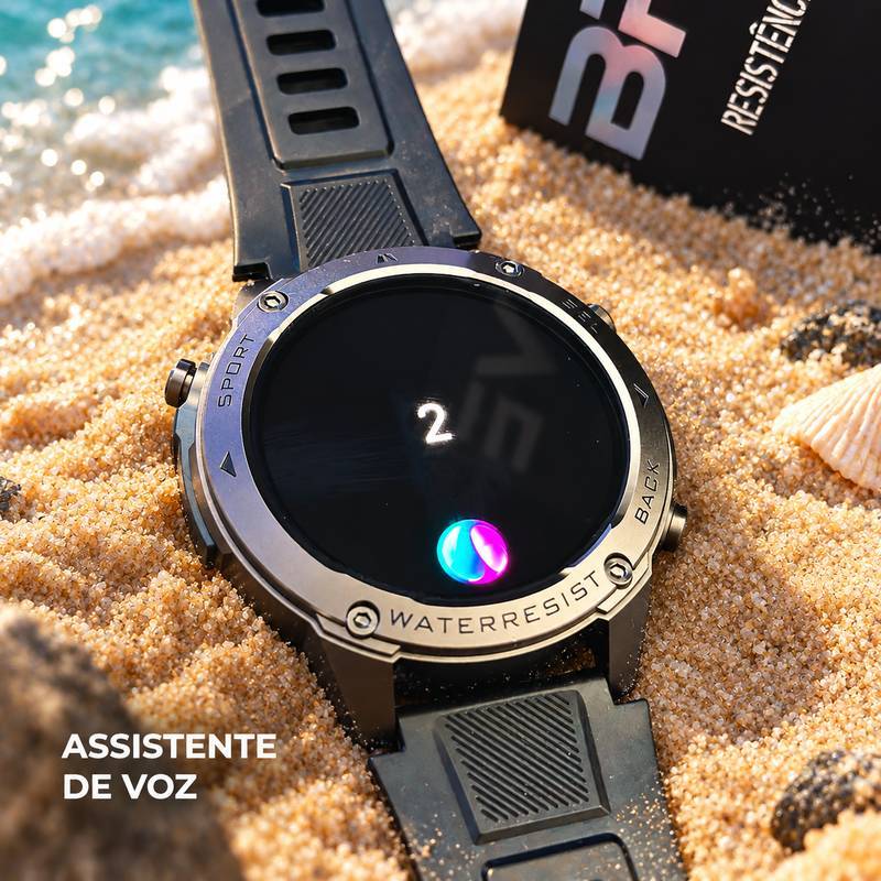 Smartwatch Wearzone BRAVE AMOLED 1,43” GPS Dual-Band L1+L5, 170+ Modos Esportivos, 5 ATM e IP69K