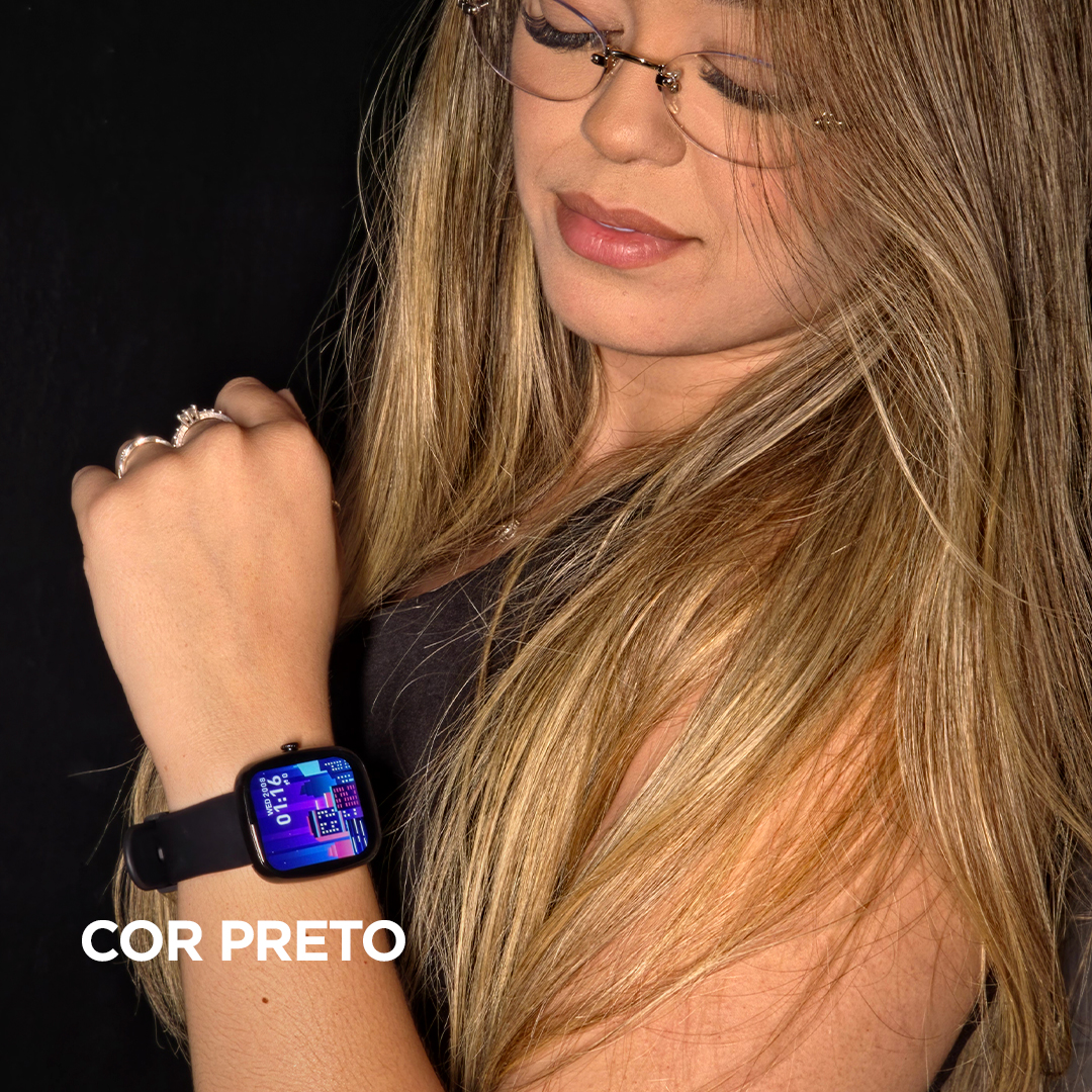 Smartwatch Wearzone EASY 45mm Tela 1,83” TFT, Ligações, Monitoramento e 1 ATM