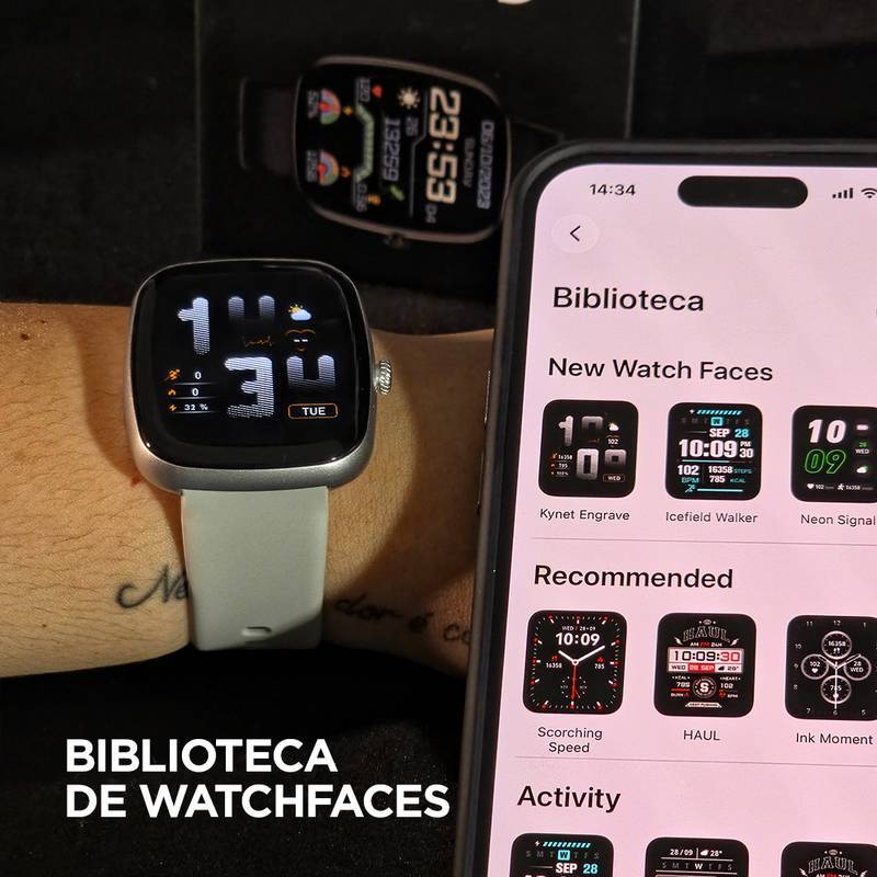 Smartwatch Wearzone EASY 45mm Tela 1,83” TFT, Ligações, Monitoramento e 1 ATM