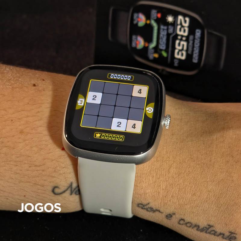 Smartwatch Wearzone EASY 45mm Tela 1,83” TFT, Ligações, Monitoramento e 1 ATM