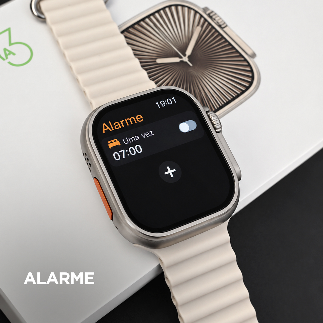Smartwatch Microwear Ultra U3W 49mm Tela HD 2,2”, 1GB de Memória, WhatsApp por Voz e IP68