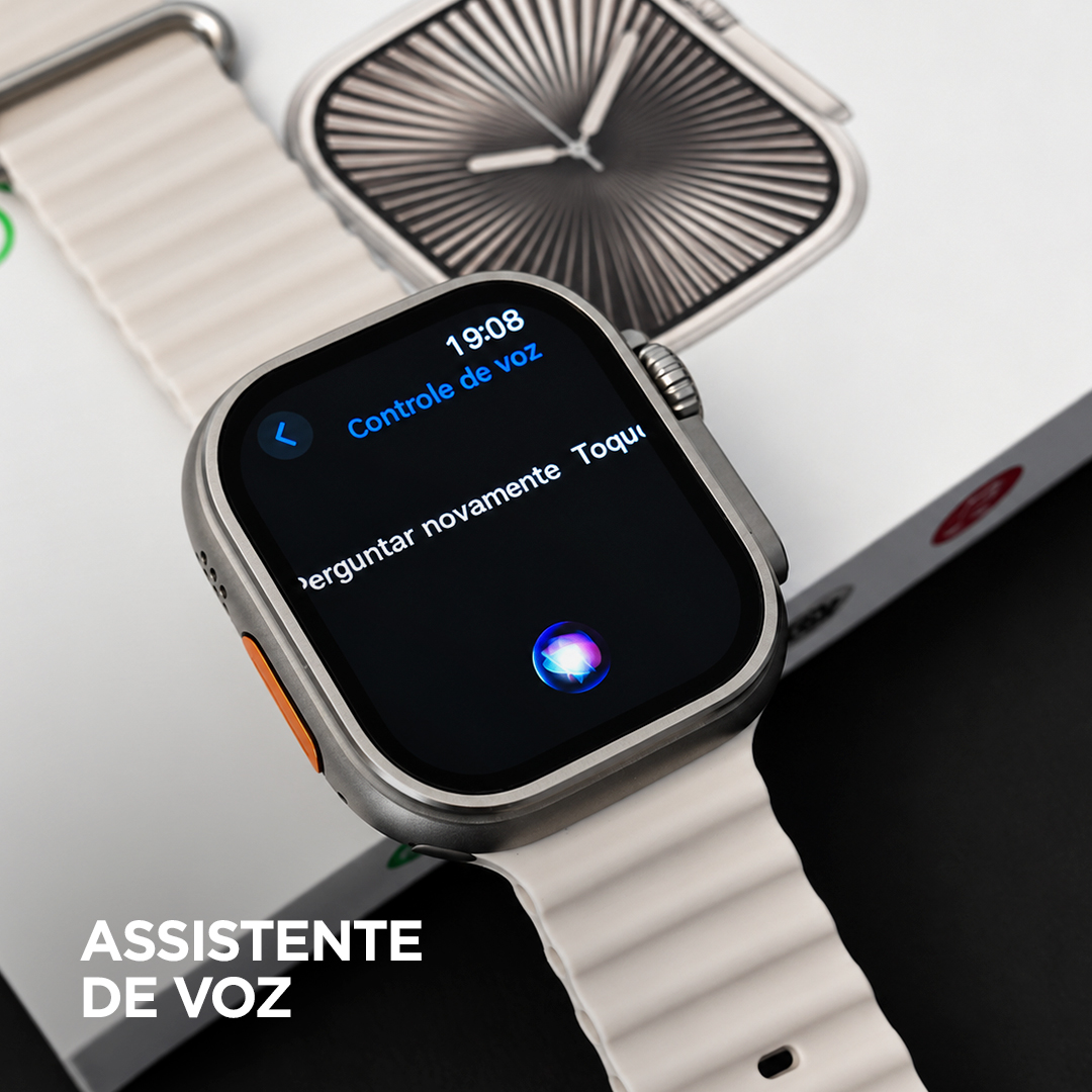 Smartwatch Microwear Ultra U3W 49mm Tela HD 2,2”, 1GB de Memória, WhatsApp por Voz e IP68