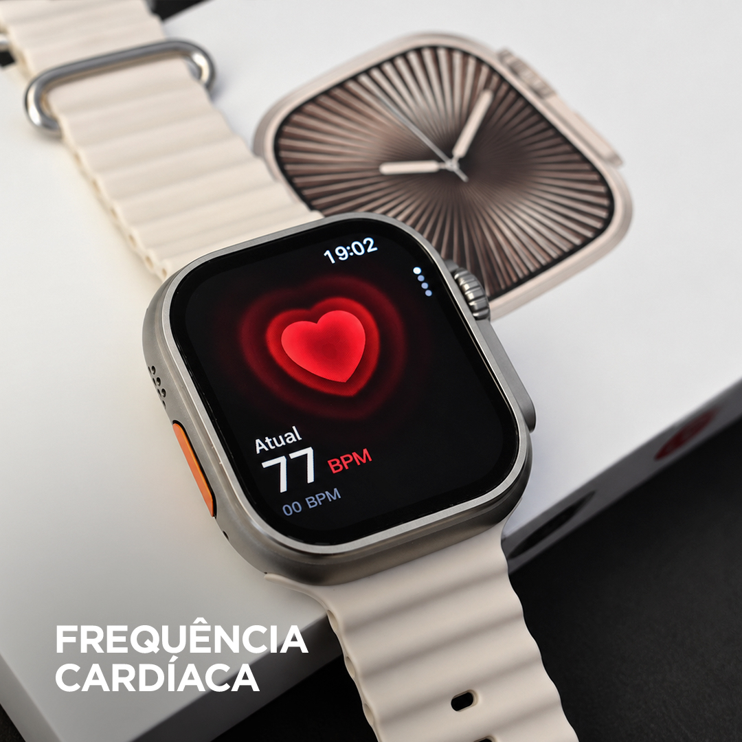 Smartwatch Microwear Ultra U3W 49mm Tela HD 2,2”, 1GB de Memória, WhatsApp por Voz e IP68