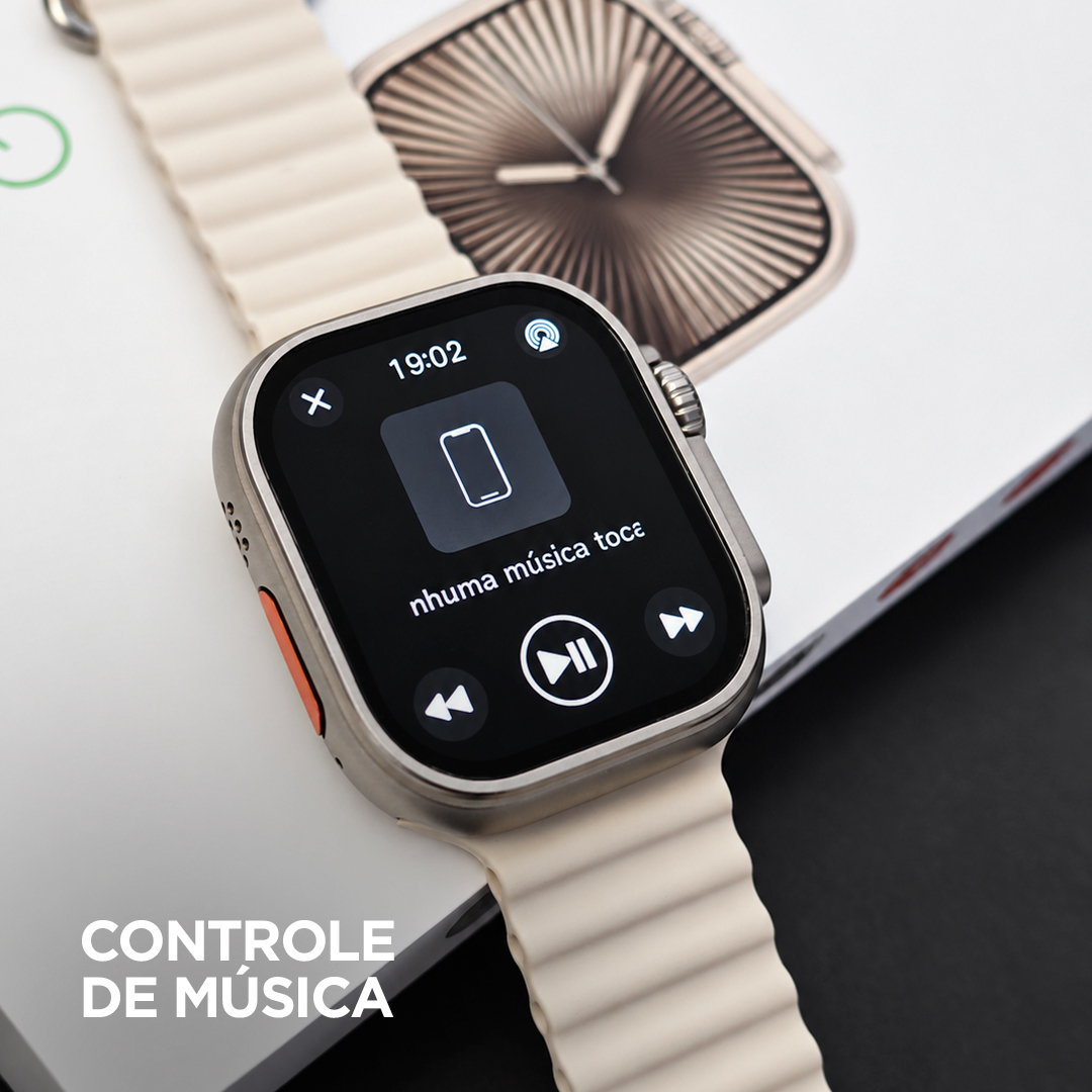 Smartwatch Microwear Ultra U3W 49mm Tela HD 2,2”, 1GB de Memória, WhatsApp por Voz e IP68
