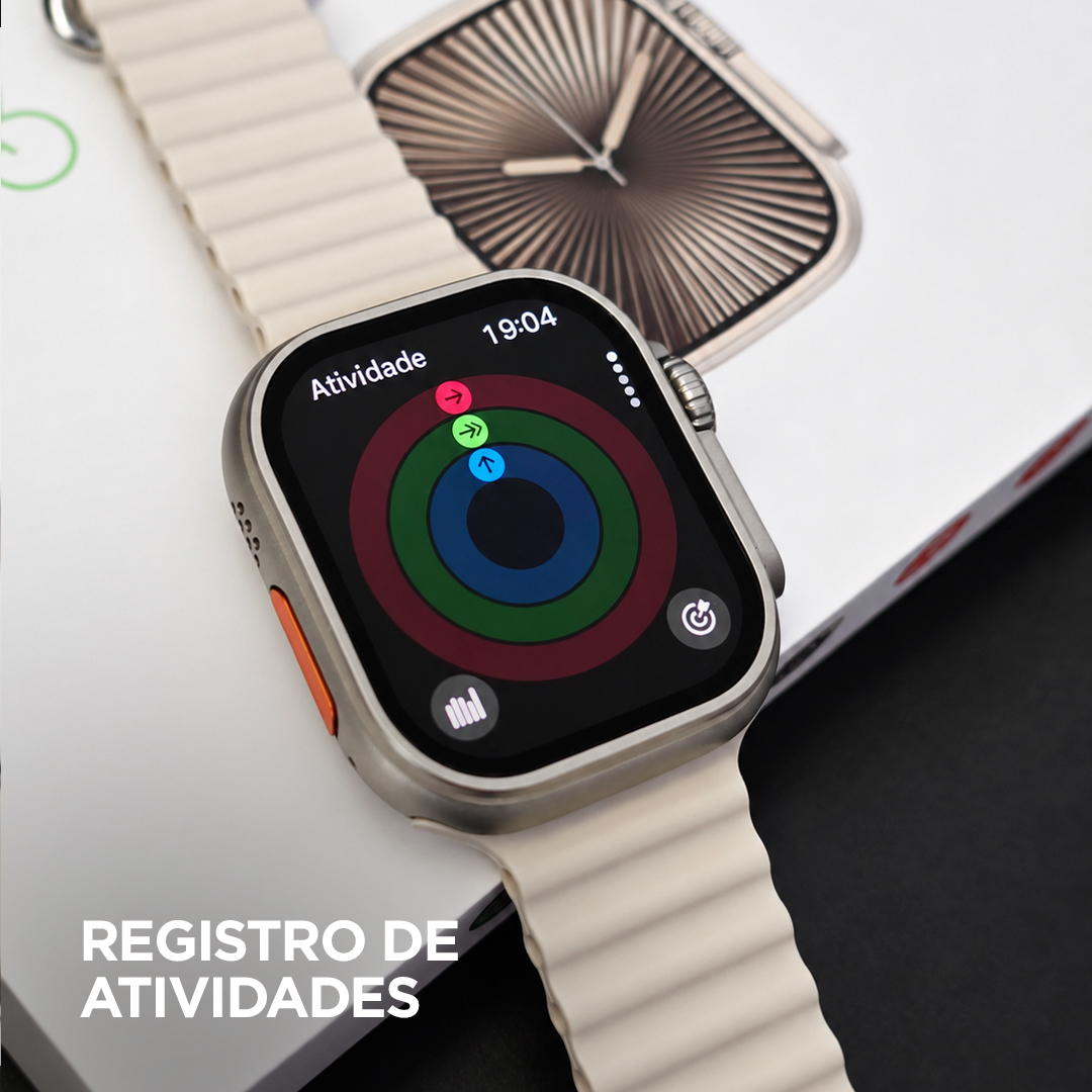 Smartwatch Microwear Ultra U3W 49mm Tela HD 2,2”, 1GB de Memória, WhatsApp por Voz e IP68