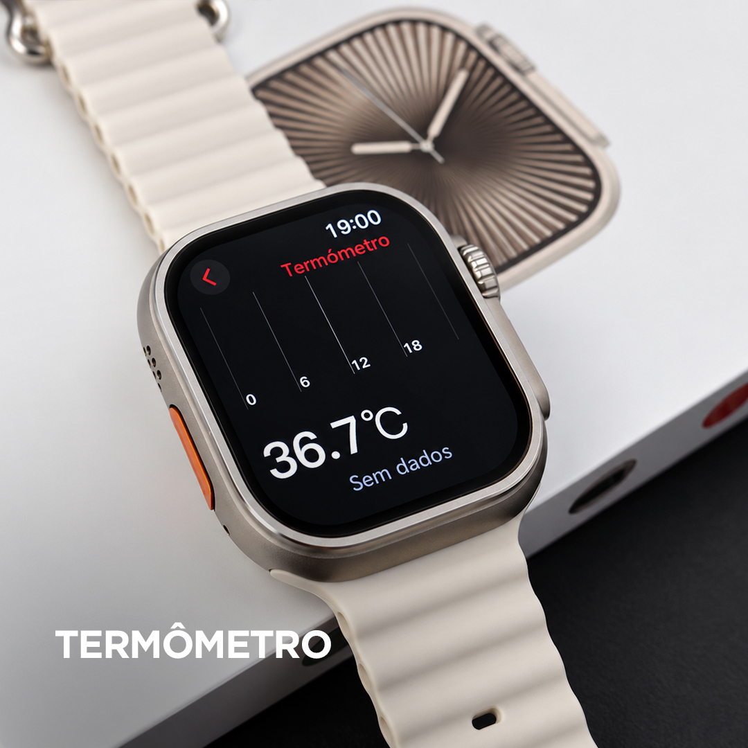 Smartwatch Microwear Ultra U3W 49mm Tela HD 2,2”, 1GB de Memória, WhatsApp por Voz e IP68