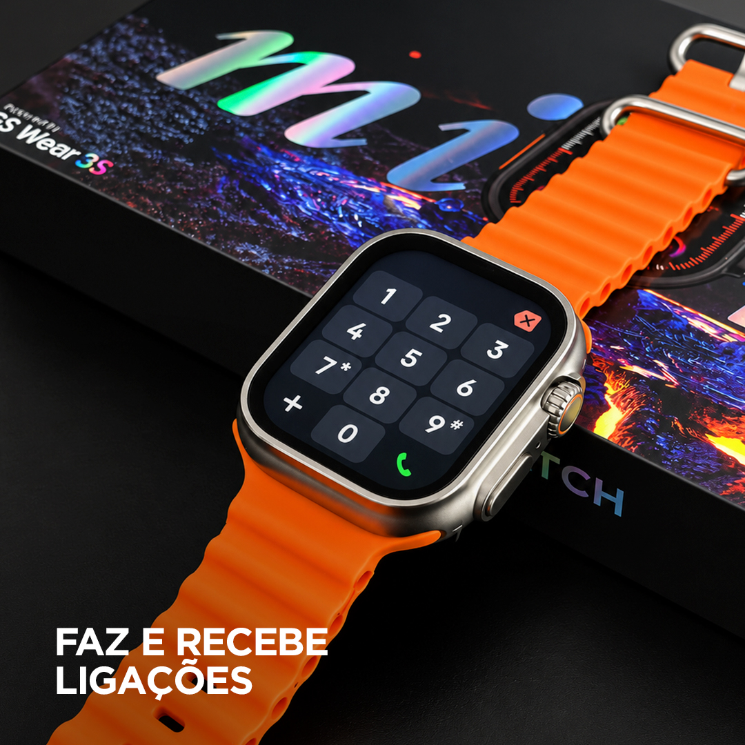 Smartwatch GS10 Ultra Mini 41mm GSWEAR – Série 10, Chamadas Bluetooth e Tela TFT