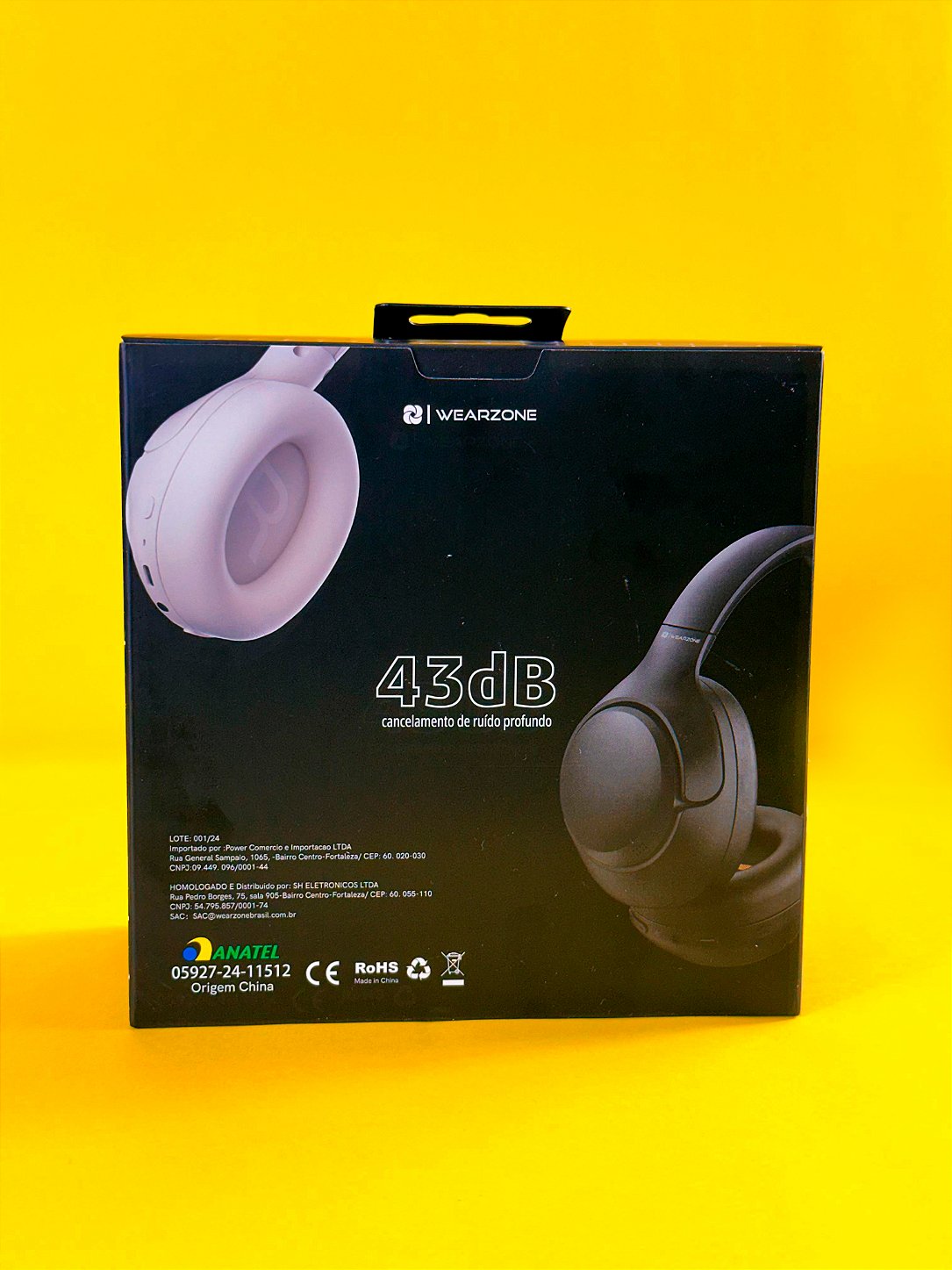 WEARZONE WZ08 | ANC -43 dB | SOM IMERSIVO | BLUETOOTH 5.4 | ATÉ 60 HORAS