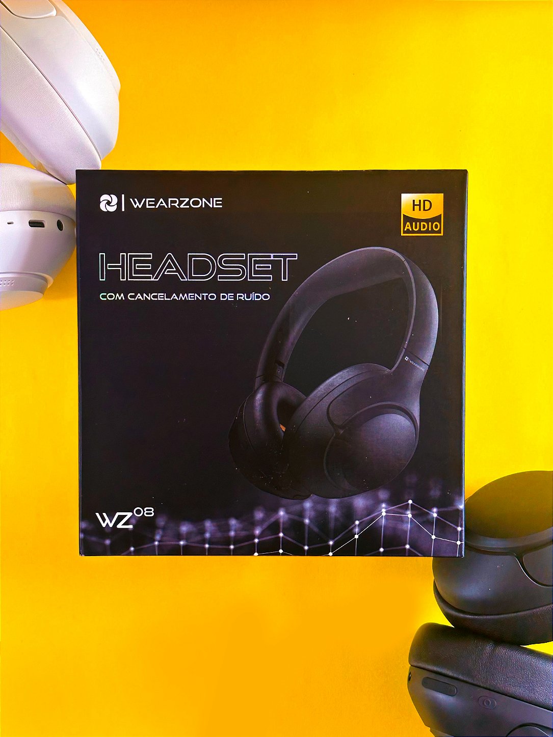 WEARZONE WZ08 | ANC -43 dB | SOM IMERSIVO | BLUETOOTH 5.4 | ATÉ 60 HORAS