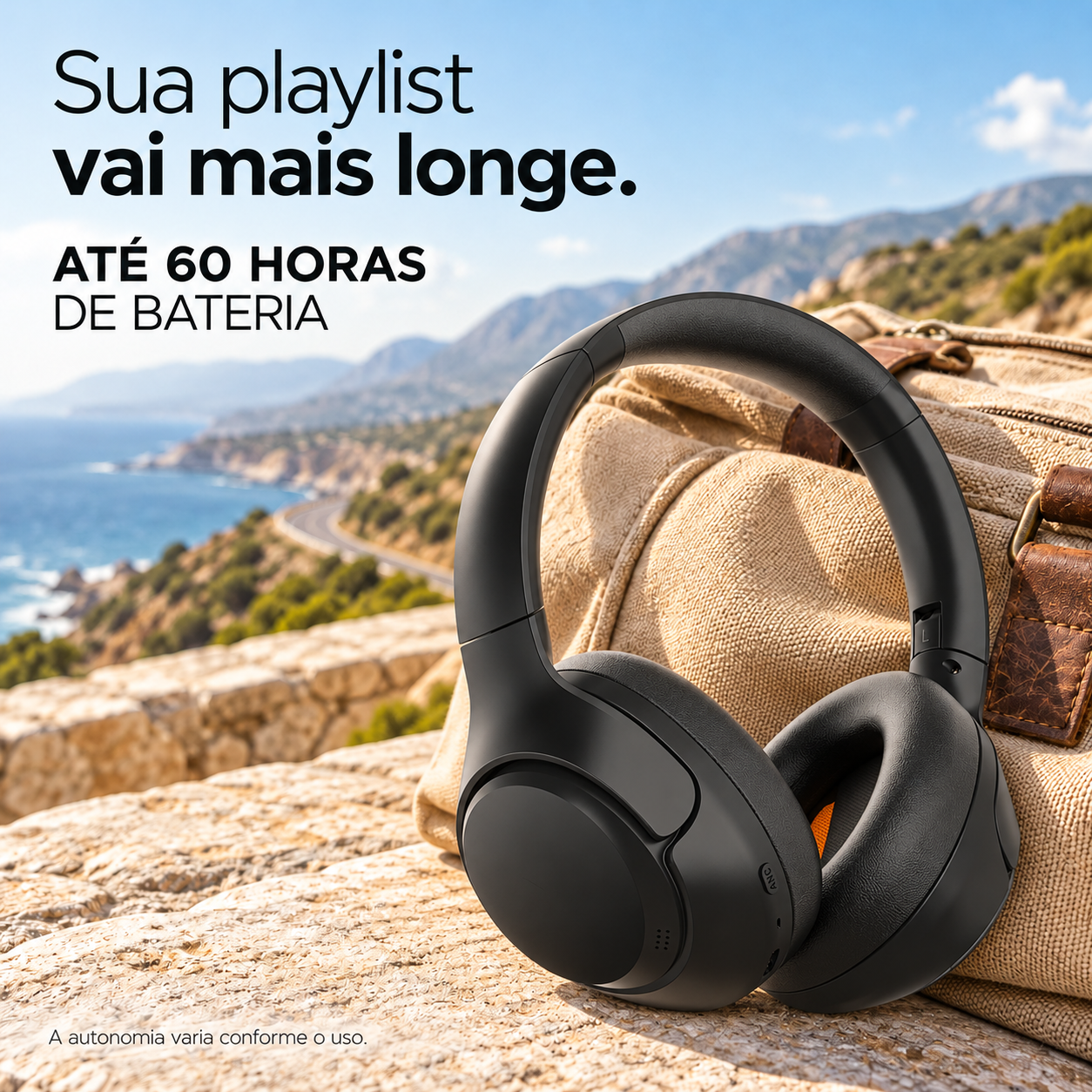 WEARZONE WZ08 | ANC -43 dB | SOM IMERSIVO | BLUETOOTH 5.4 | ATÉ 60 HORAS