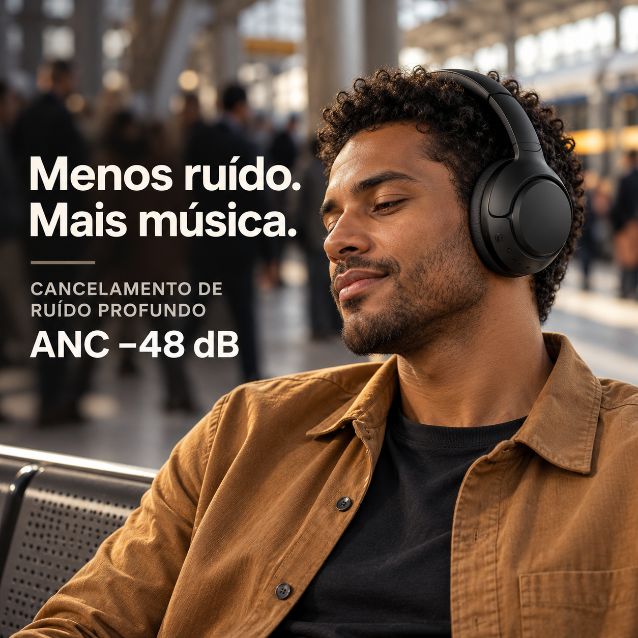 WEARZONE WZ08 | ANC -43 dB | SOM IMERSIVO | BLUETOOTH 5.4 | ATÉ 60 HORAS