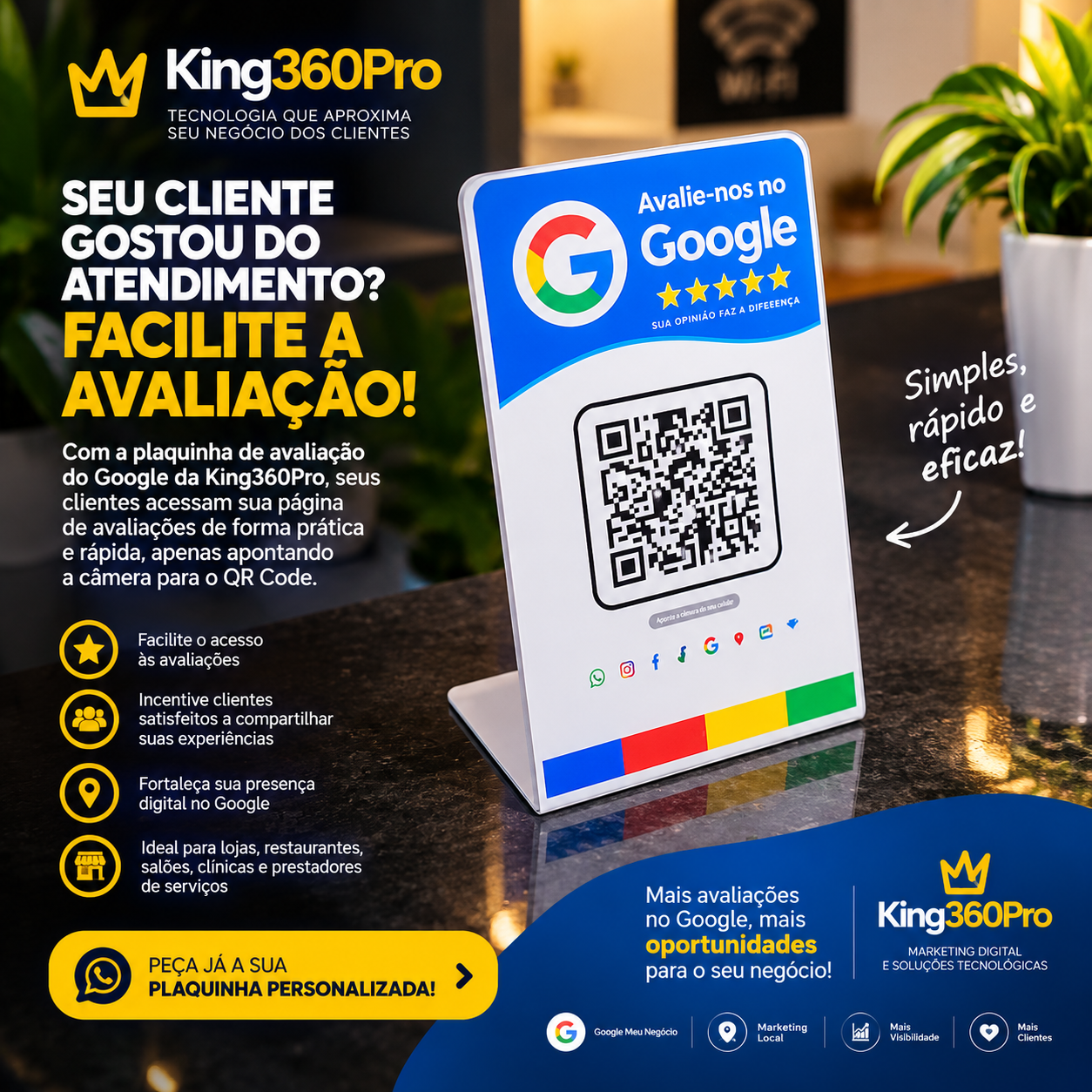 Totem Interativo TAGnfc NFC + BioSite Digital com QR Code