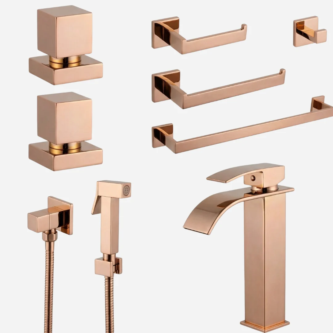 Hidrica Kit Acessórios Banheiro 5 Peças Inox