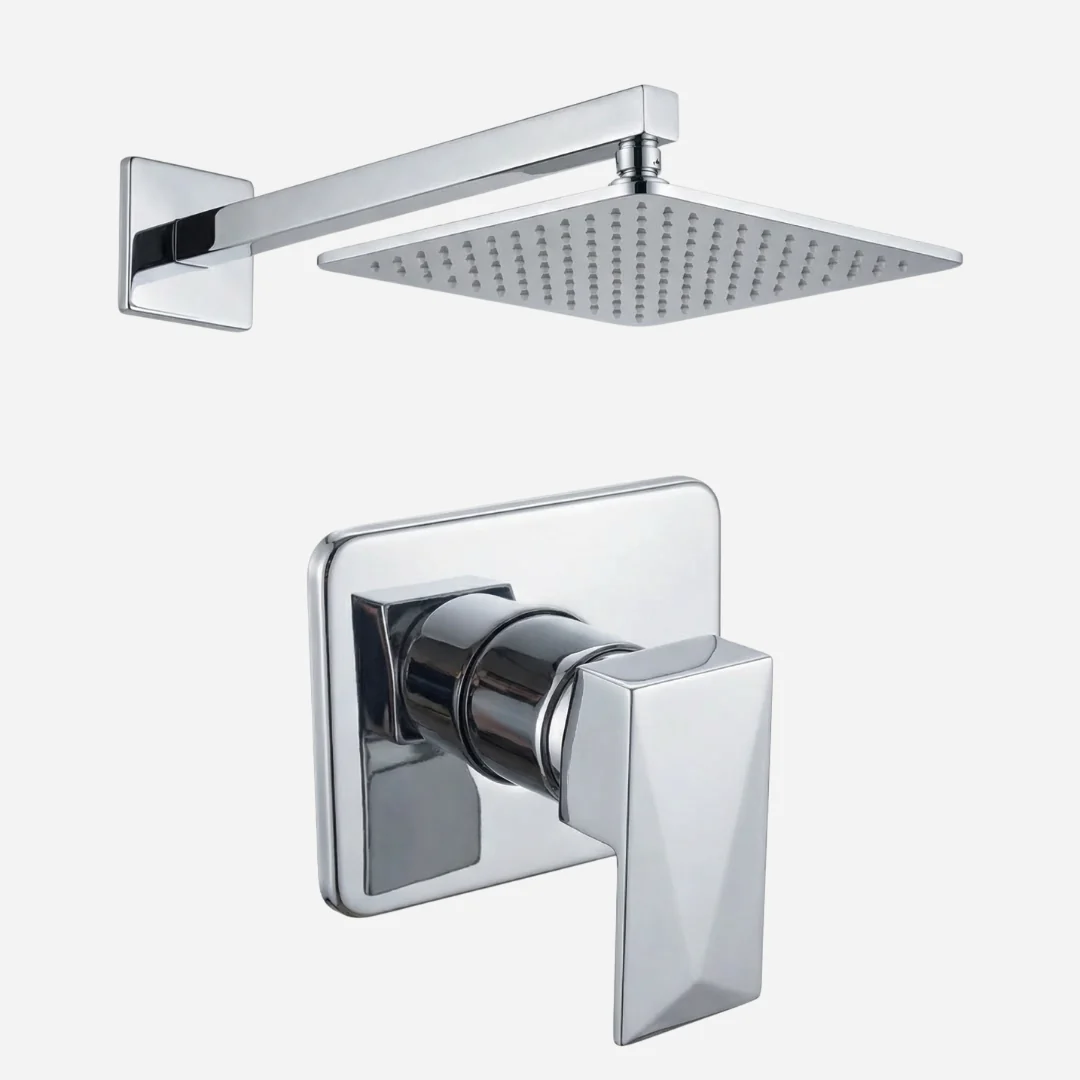Hidrica Kit Chuveiro Deluxe 20x20 Inox Com Monocomando
