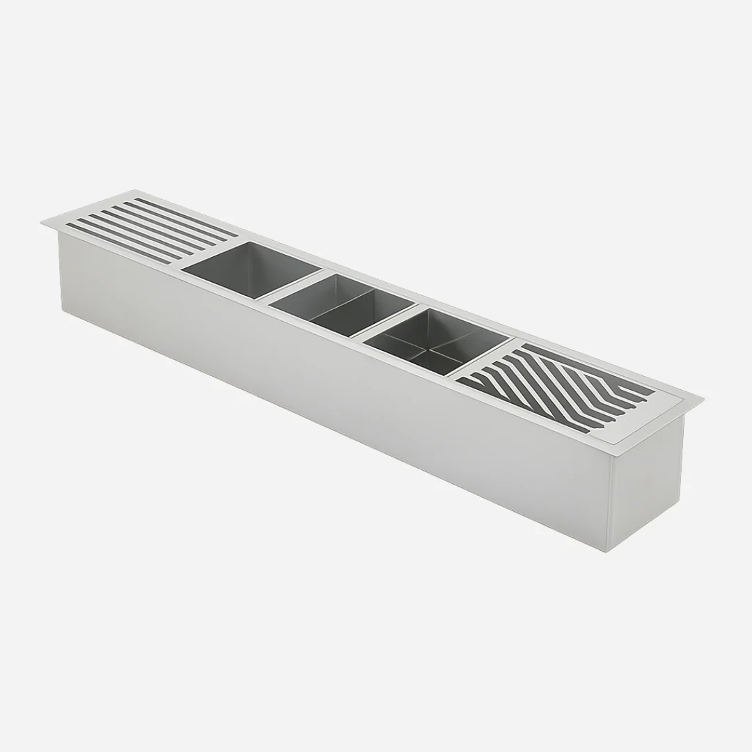 Hídrica Calha Úmida Inox Lux 105x16 Escovado