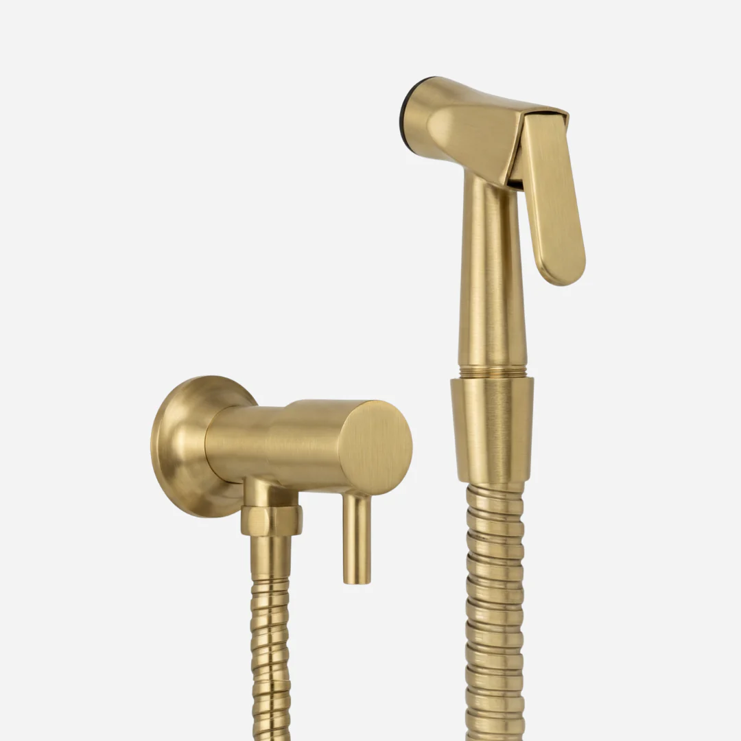 Ducha Higiênica Hídrica Completa 100% Metal 1/4 de Volta
