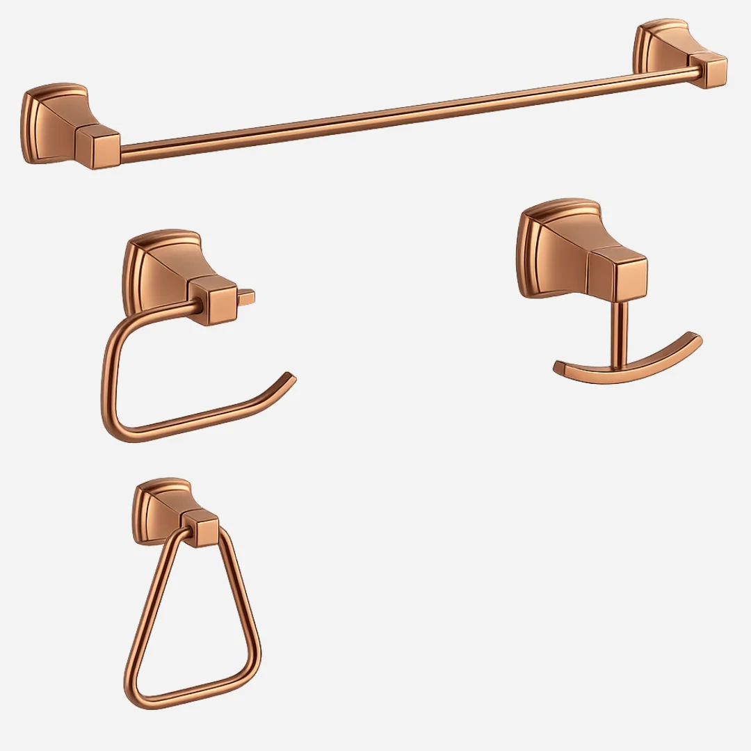 Hídrica Kit de Acessórios para Banheiro Ornare Rosé Gold