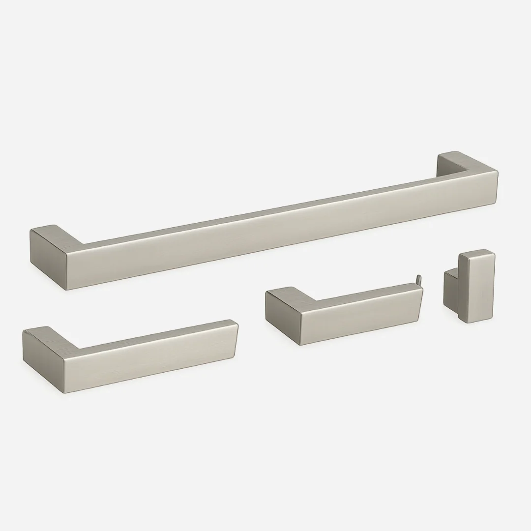 Hídrica Metais Kit Acessórios Banheiro Rounded Aço Inox 304