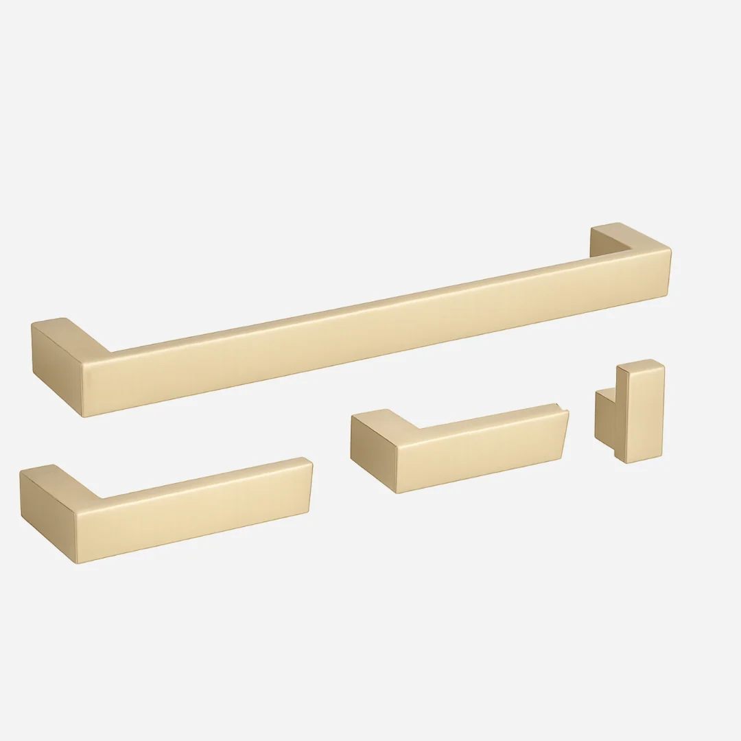 Hídrica Metais Kit Acessórios Banheiro Rounded Aço Inox 304