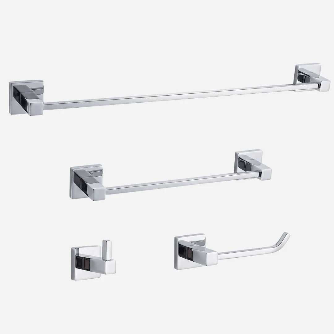Hídrica Kit de Acessórios para Banheiro Square 4 Peças