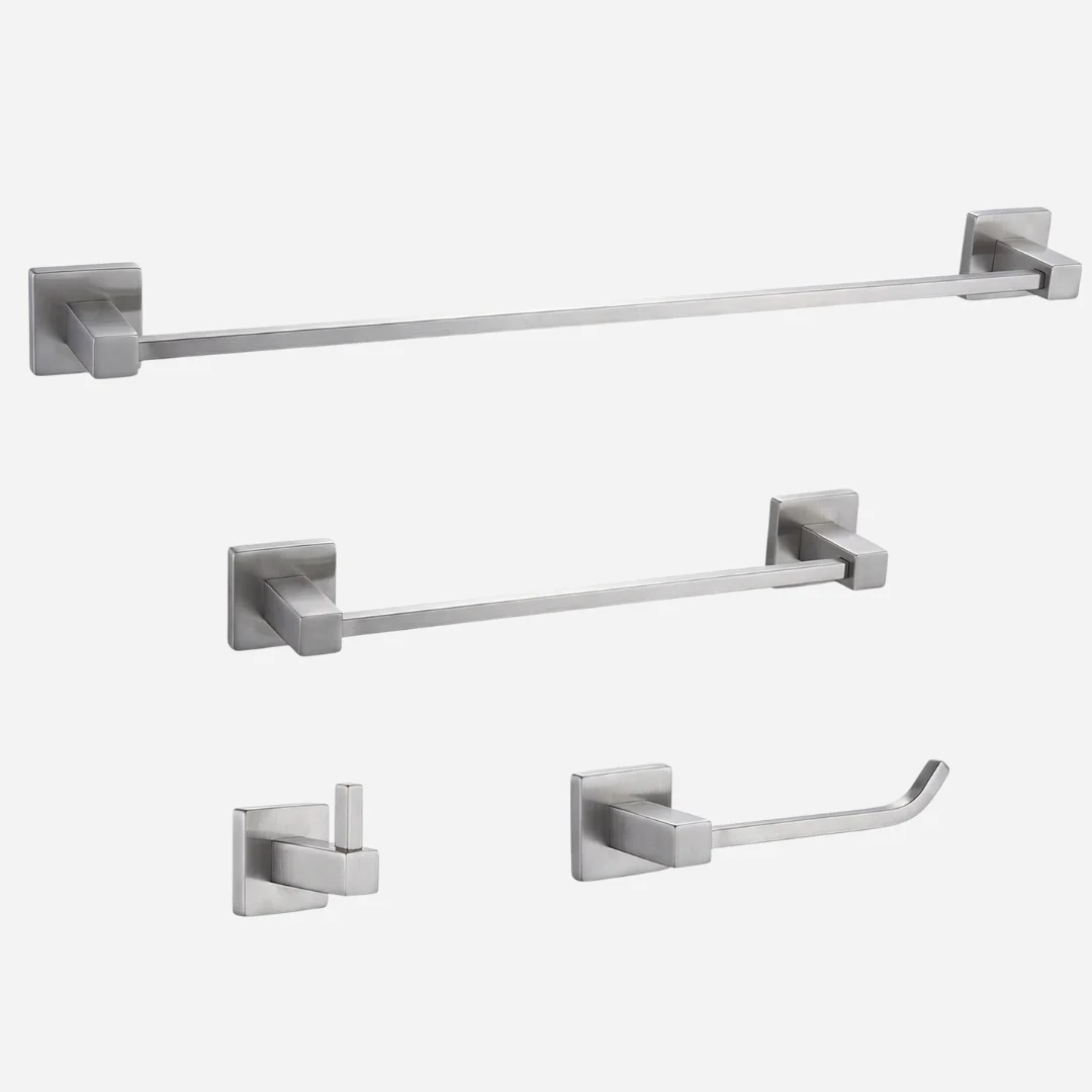 Hídrica Kit de Acessórios para Banheiro Square 4 Peças