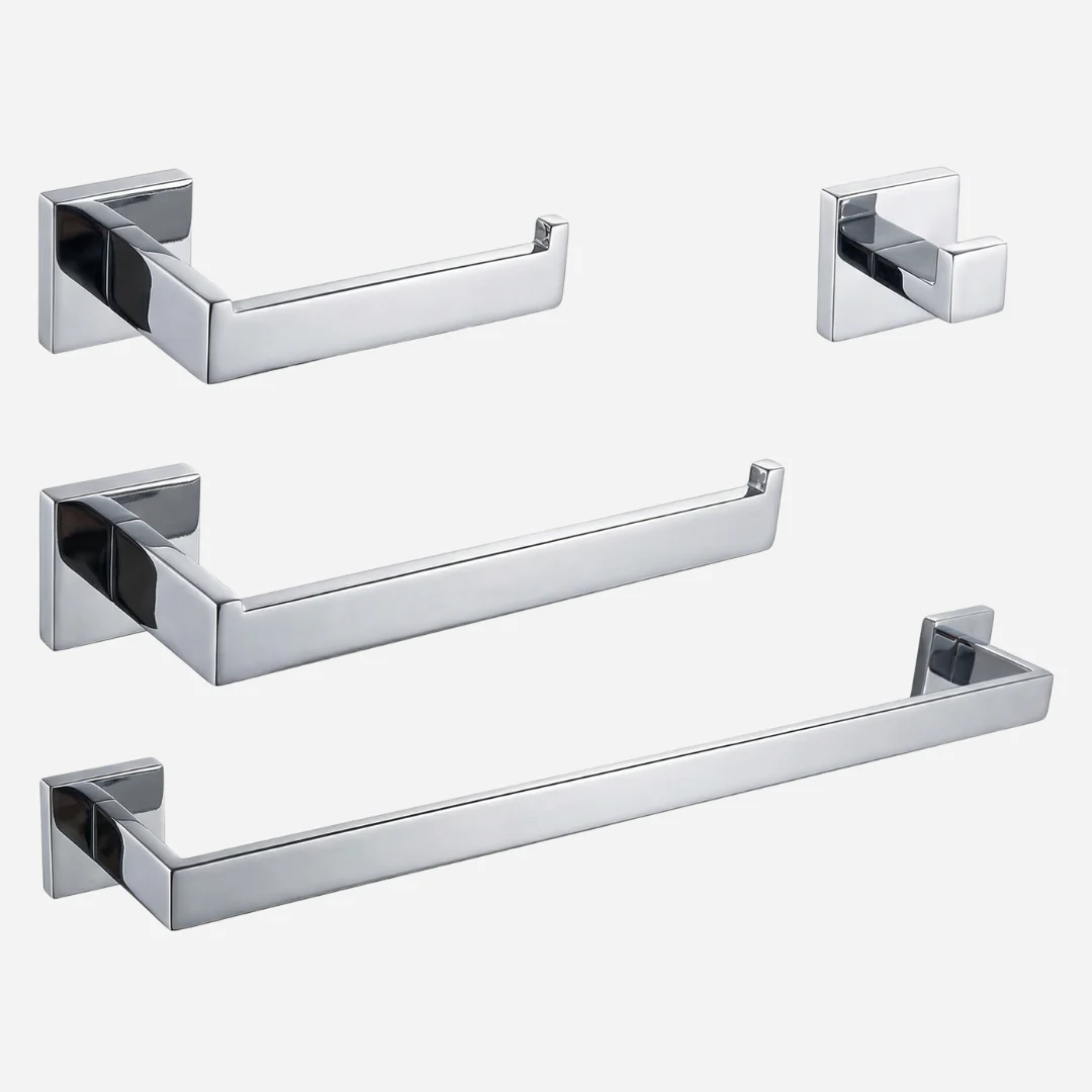 Hídrica Metais Kit Acessórios Banheiro Vienna Aço Inox 304