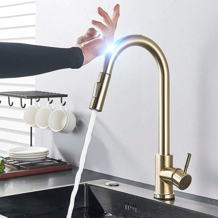 Hídrica Metais Torneira Gourmet com Sensor Touch Extensível