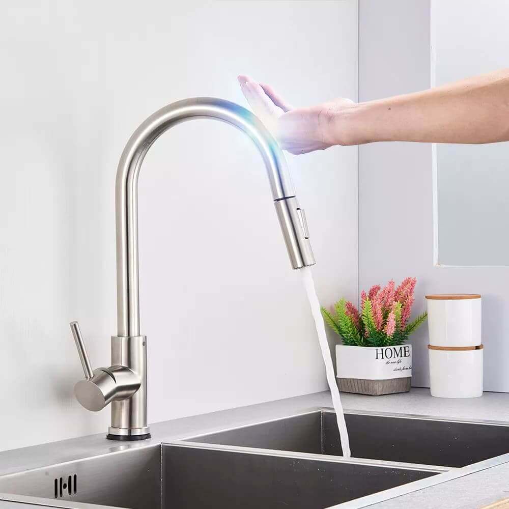 Hídrica Metais Torneira Gourmet com Sensor Touch Extensível