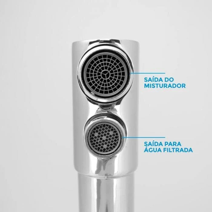 Hídrica Torneira Gourmet Giratória Para Filtro Inox 304