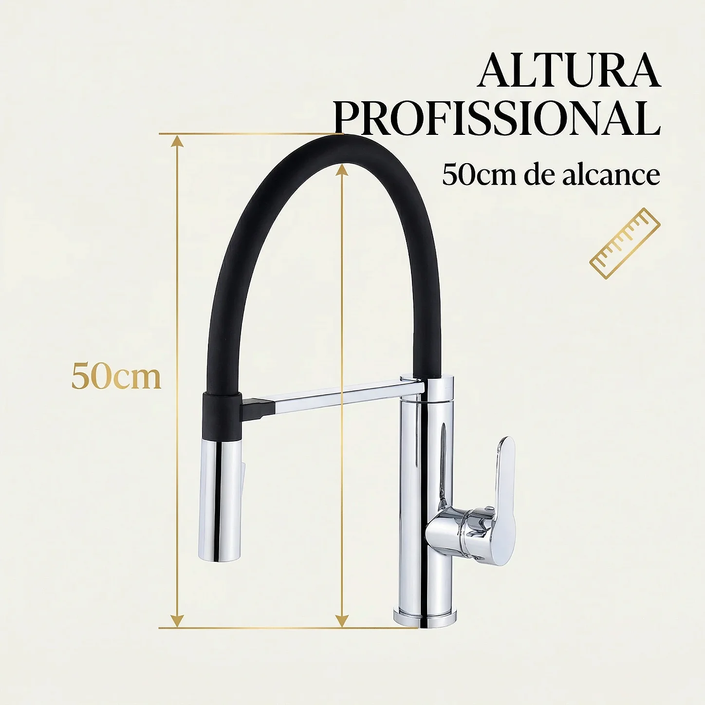 Hídrica Metais Torneira Gourmet Flex Monocomando