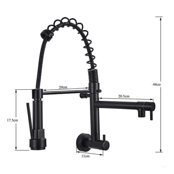 Hídrica Metais Torneira Gourmet de Parede 45cm