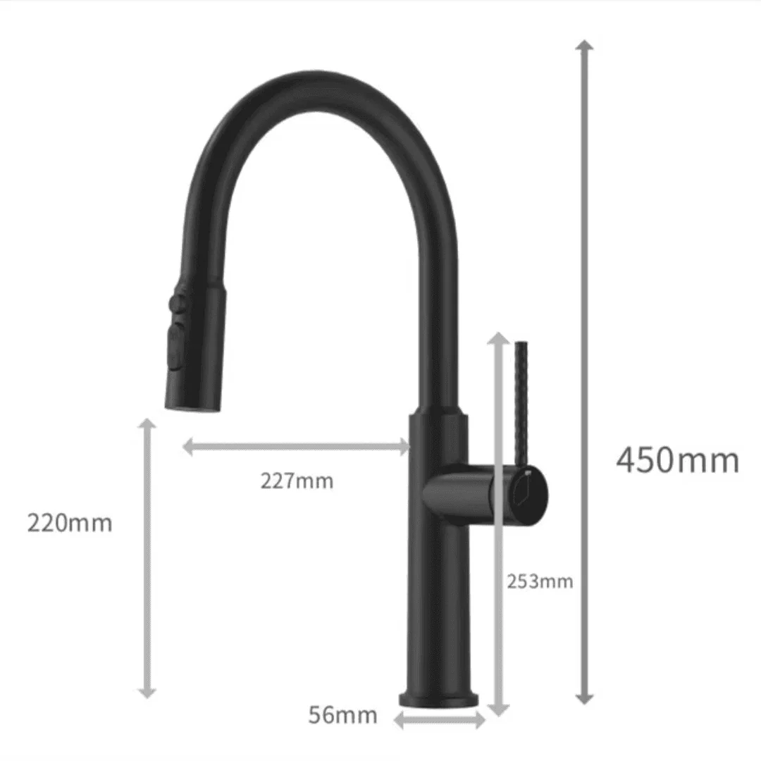 Hídrica Torneira Monocomando Cozinha Minimalista Extensível