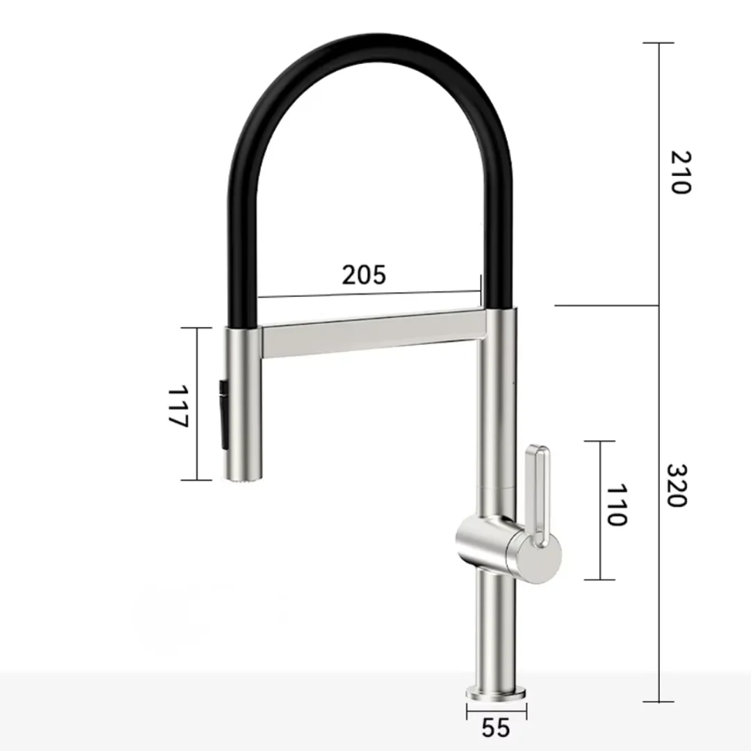 Hídrica Torneira Monocomando Gourmet Arqline Flexível