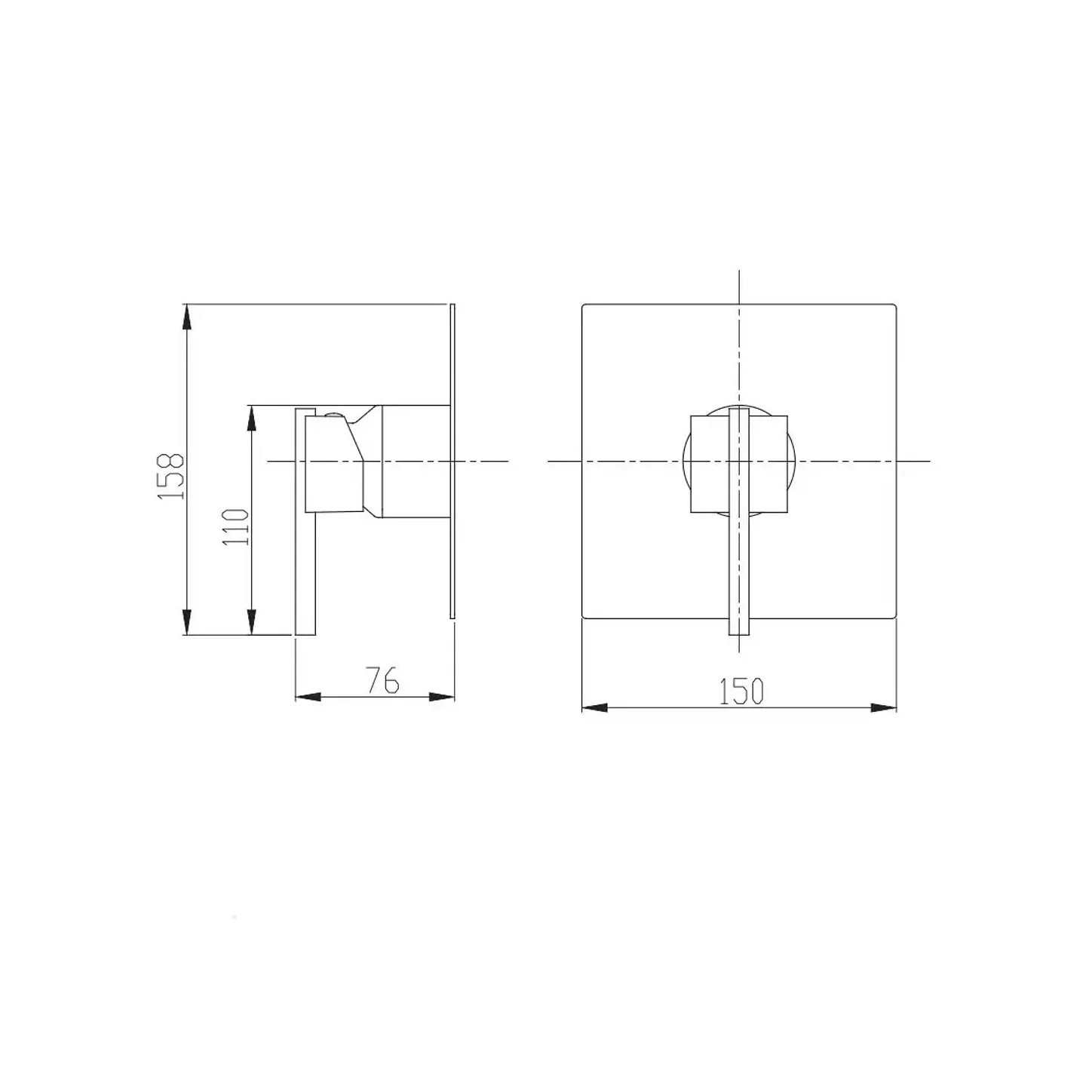 Fani Acabamento para Base Monocomando de Chuveiro Eros
