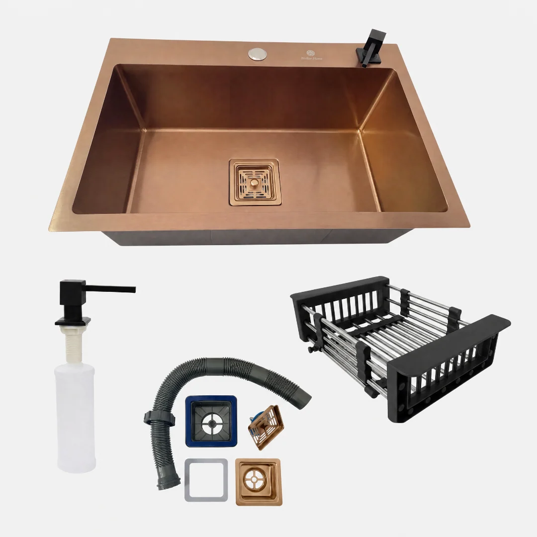 Hídrica Metais Cuba Gourmet Duna 60x40 Aço Inox 304 Rosé