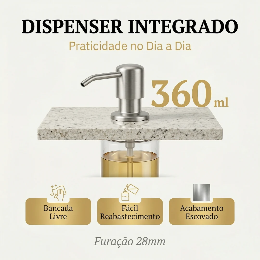 Hídrica Metais Cuba Gourmet Artisan 78x45 Inox 304