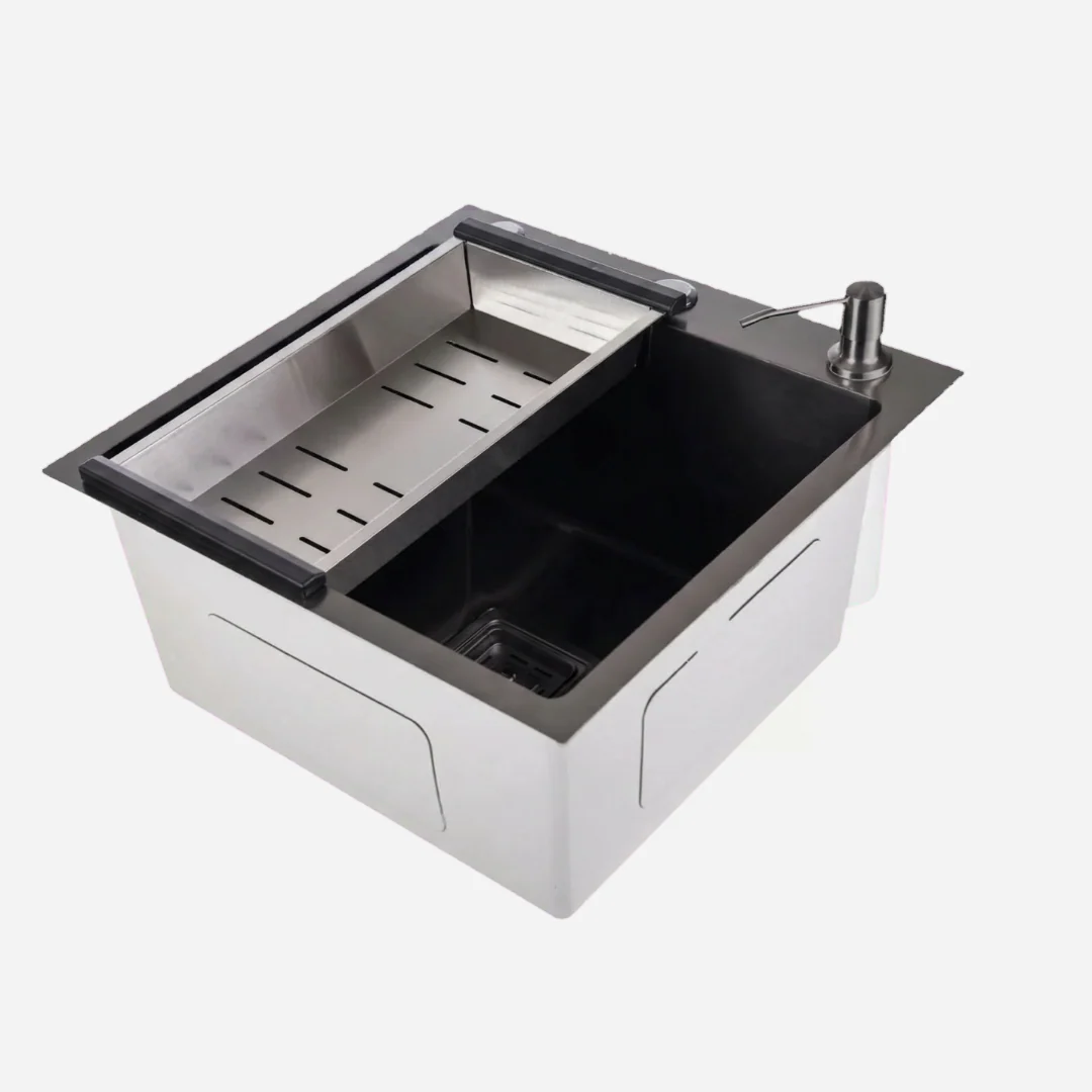 Hídrica Metais Cuba Gourmet Square 44x44 Preta Inox 304