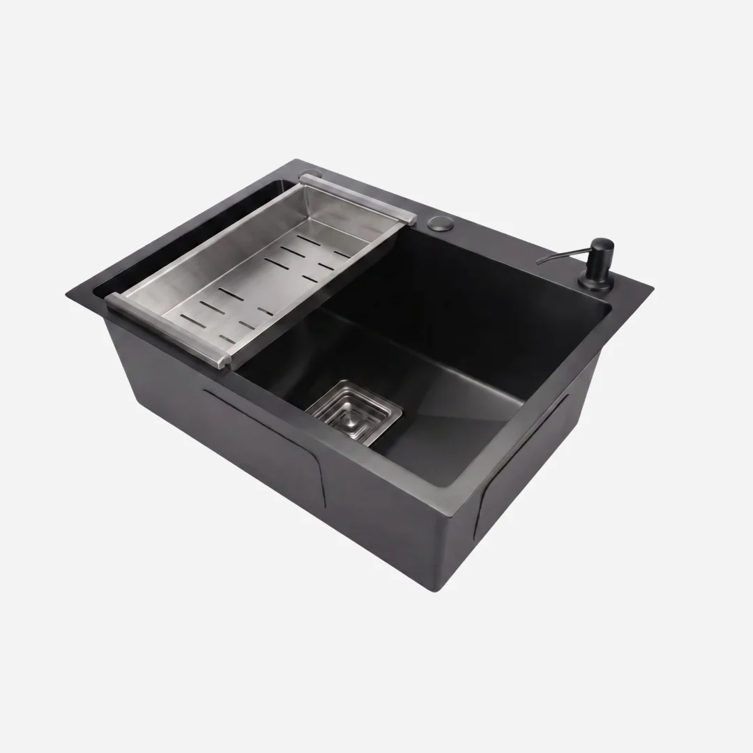 Hídrica Metais Cuba Gourmet Square 60x45 Preta Inox 304