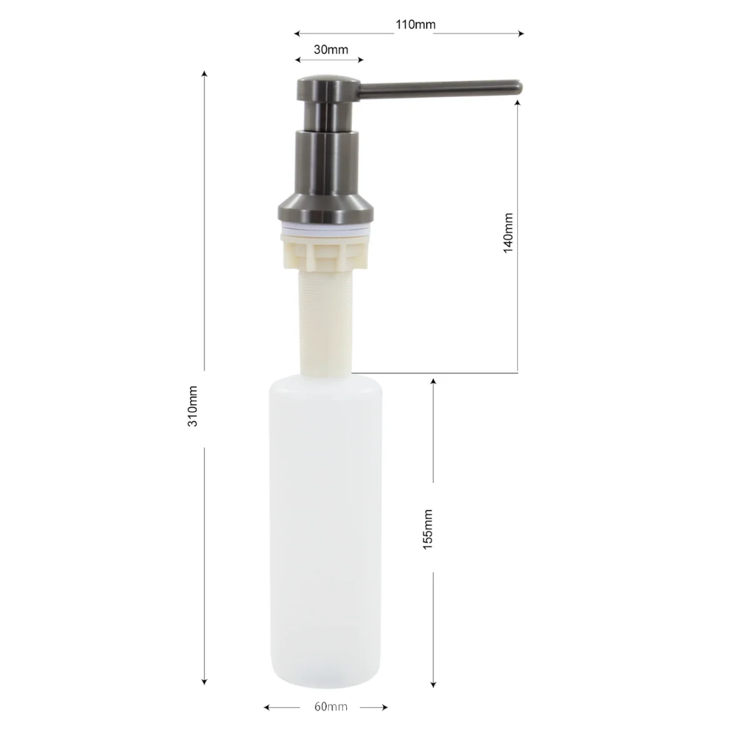 Hídrica Metais Dispenser Detergente Nias 350ml Inox 304