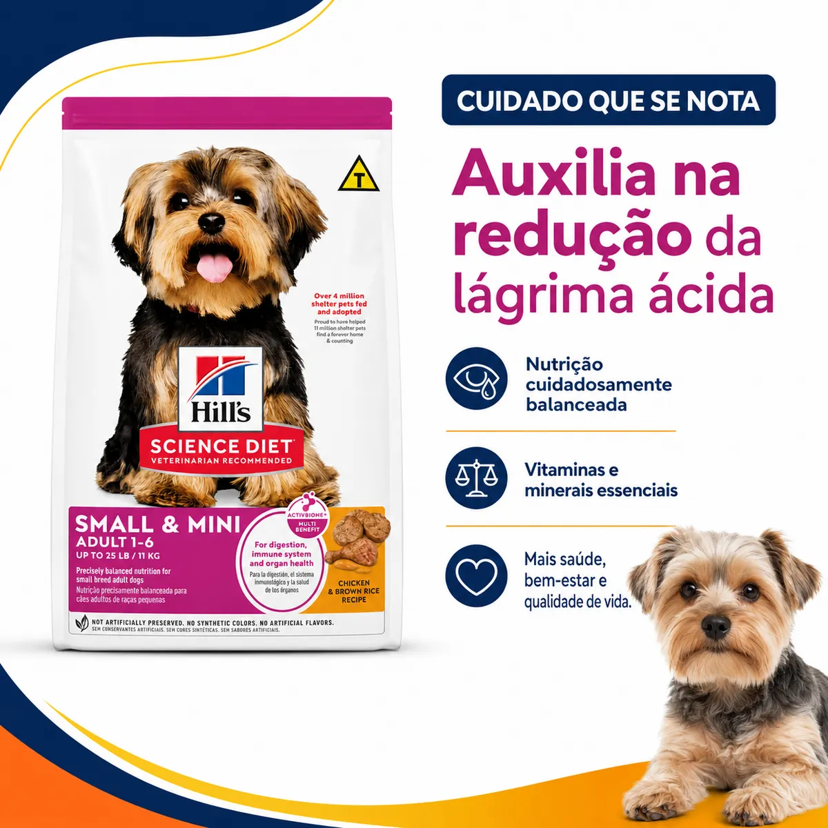 Ração Hill's Science Diet para Cães Adulto Pequenos e Mini 7,03 Kg