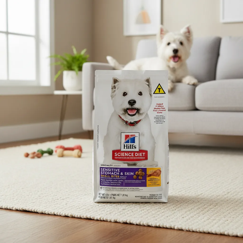 Ração Hill's Science Diet Pedaços Pequenos Pele Sensível para Cães Adultos 1,81 Kg