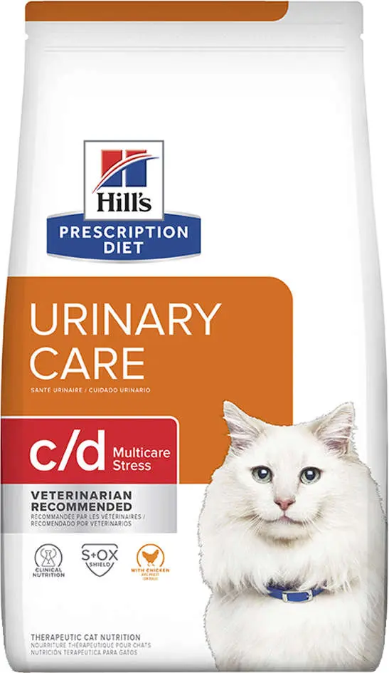 Ração Hill's Prescription Diet c/d Multicare Stress para Gatos Adultos - Cuidado Urinário 3,850kg