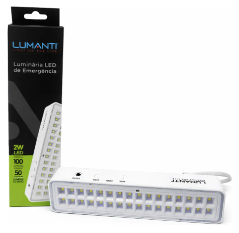Luminária LED de emergência 2w
